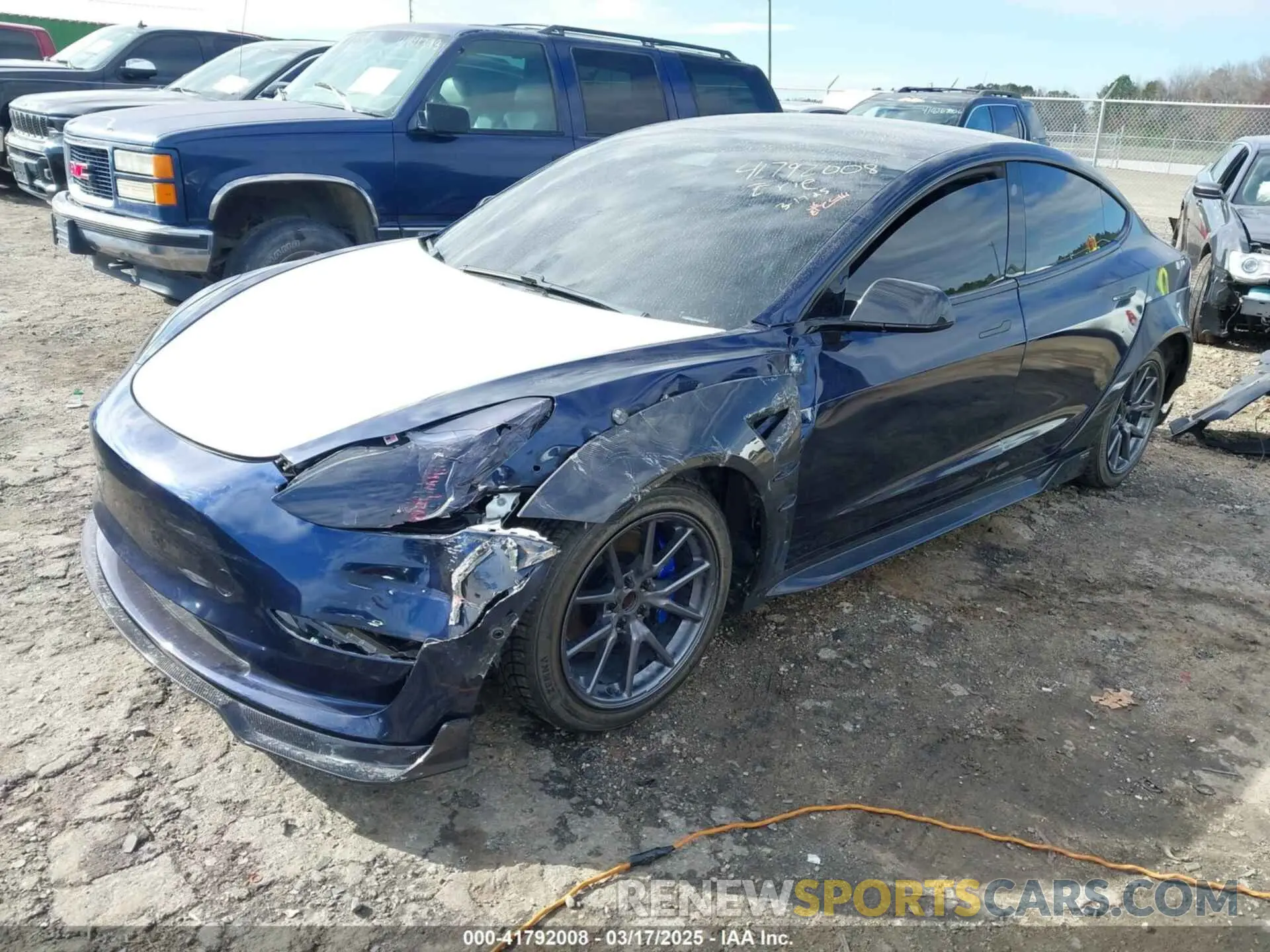 2 Photograph of a damaged car 5YJ3E1EA5LF632083 TESLA MODEL 3 2020