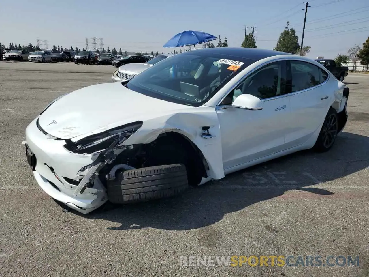 1 Photograph of a damaged car 5YJ3E1EA5LF632178 TESLA MODEL 3 2020