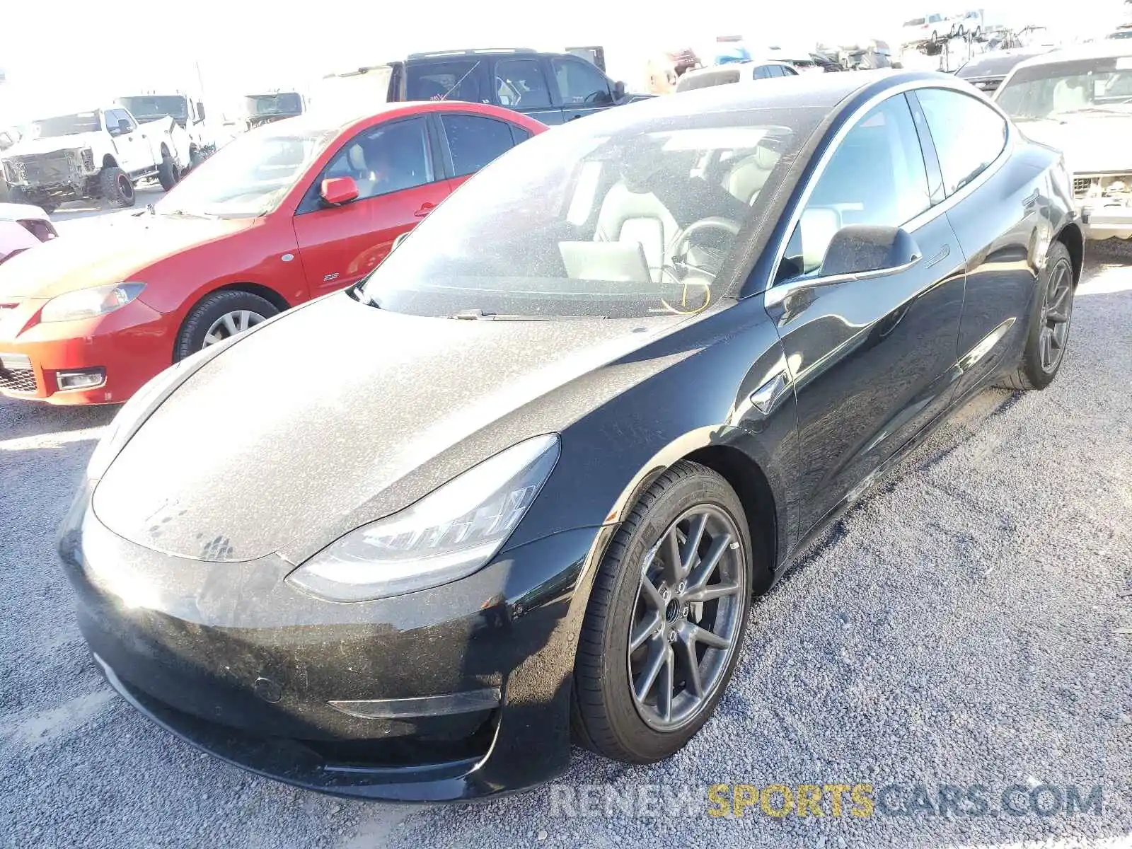 2 Photograph of a damaged car 5YJ3E1EA5LF643729 TESLA MODEL 3 2020