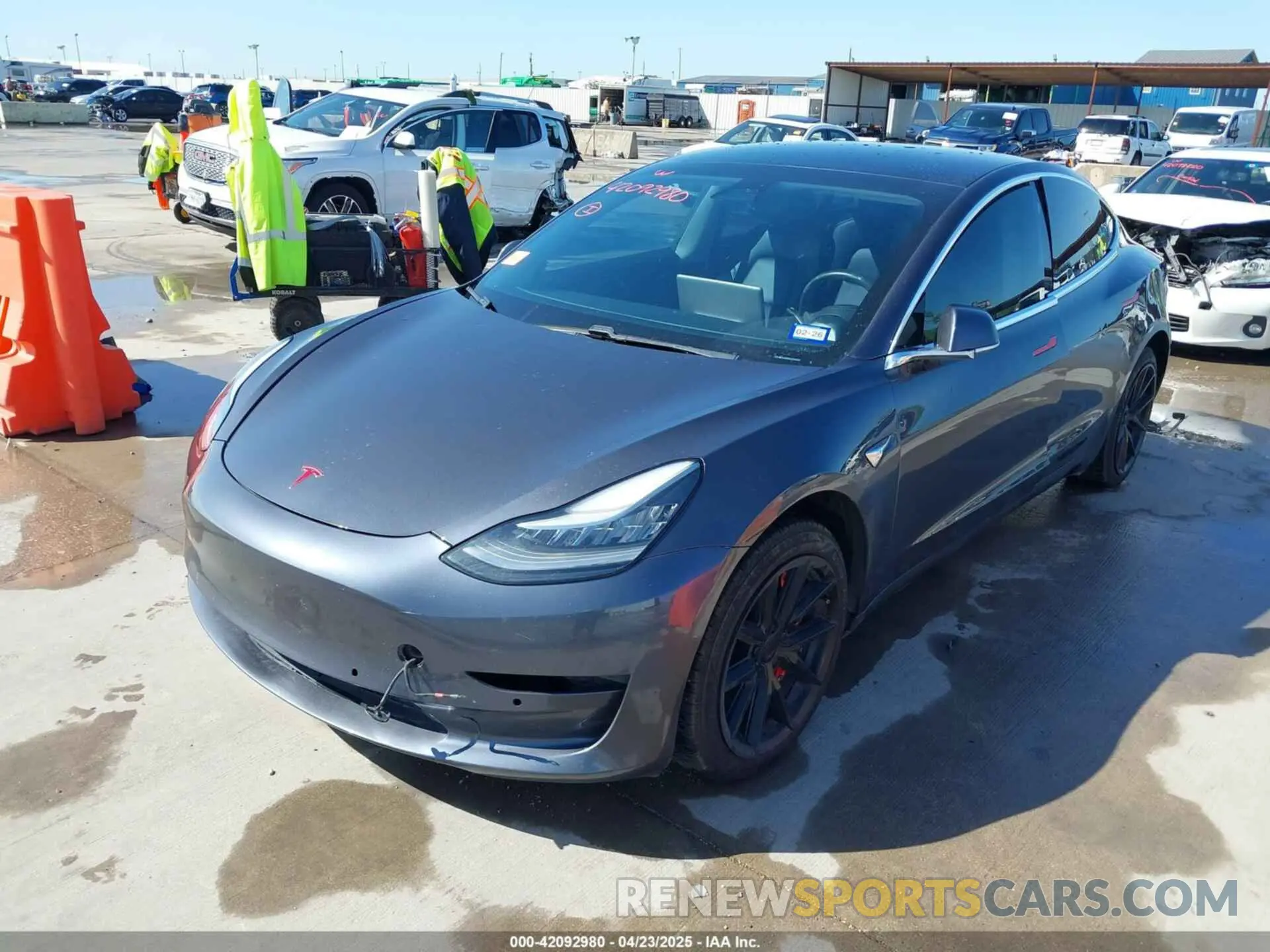 2 Photograph of a damaged car 5YJ3E1EA5LF644864 TESLA MODEL 3 2020
