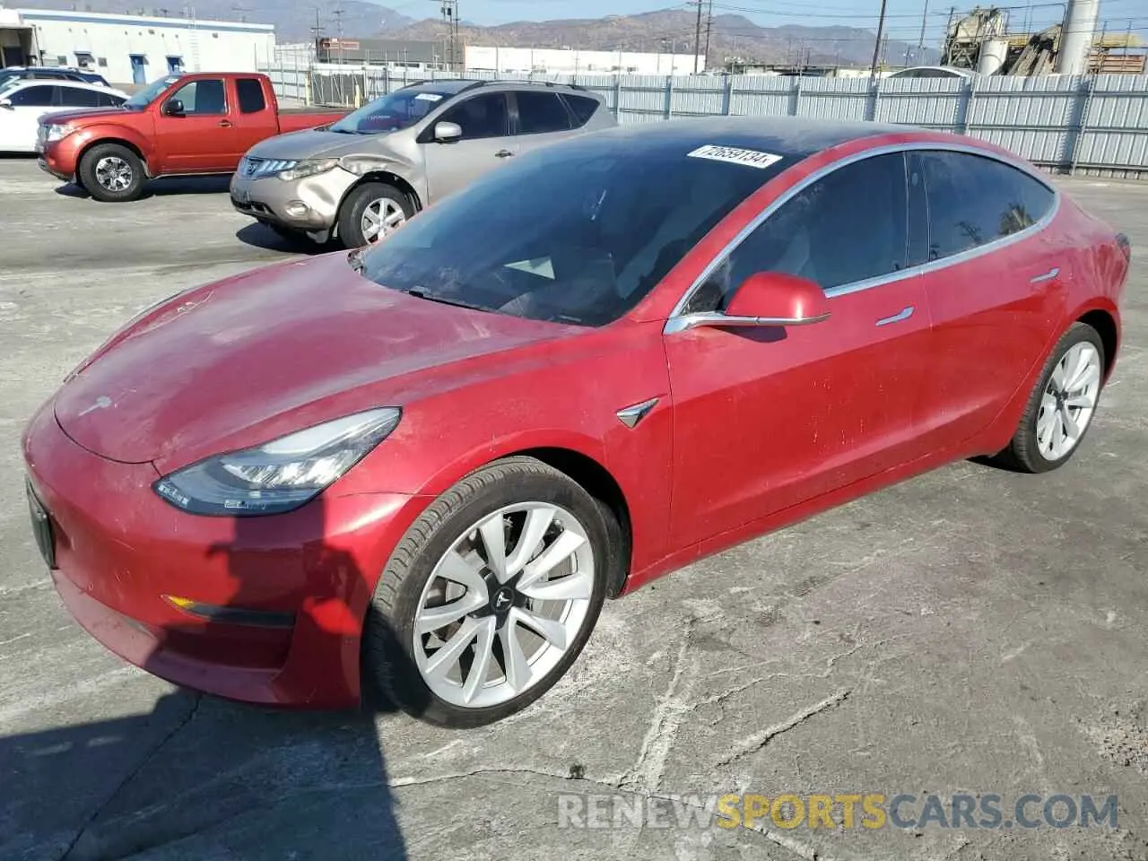 1 Photograph of a damaged car 5YJ3E1EA5LF645965 TESLA MODEL 3 2020
