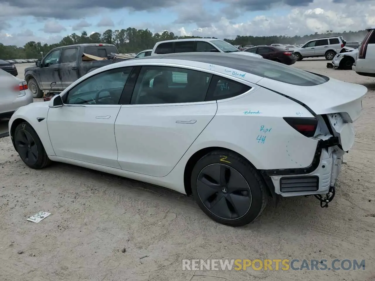 2 Photograph of a damaged car 5YJ3E1EA5LF659798 TESLA MODEL 3 2020