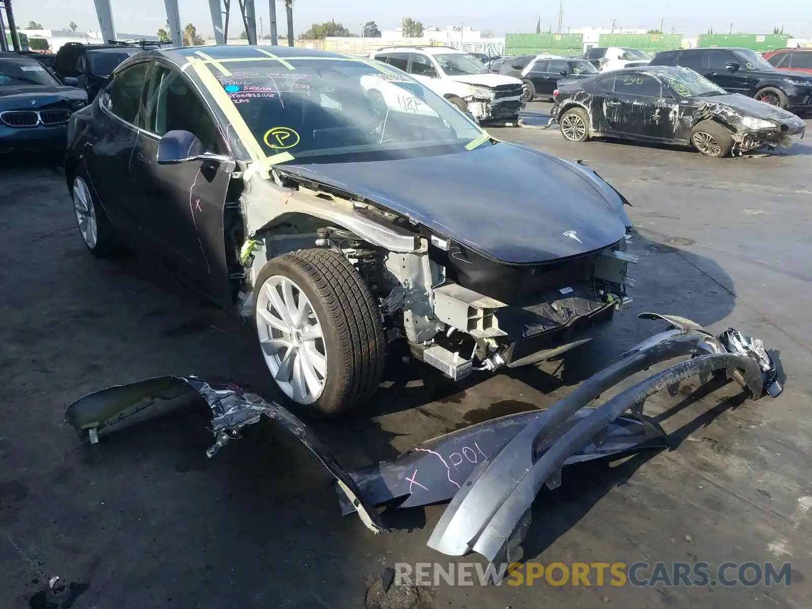 1 Photograph of a damaged car 5YJ3E1EA5LF661177 TESLA MODEL 3 2020