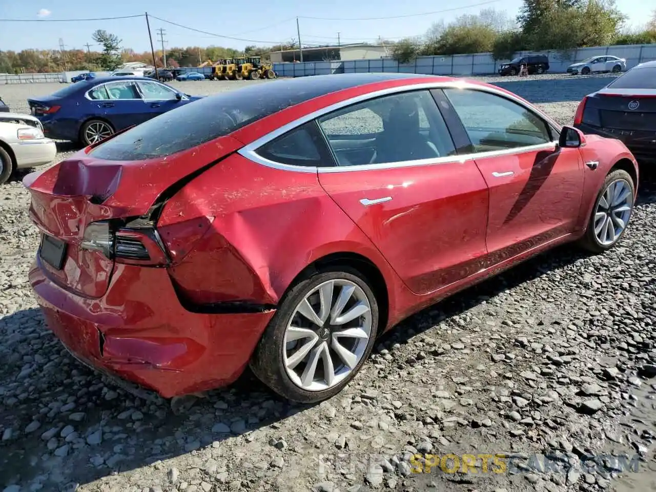 4 Photograph of a damaged car 5YJ3E1EA5LF661275 TESLA MODEL 3 2020