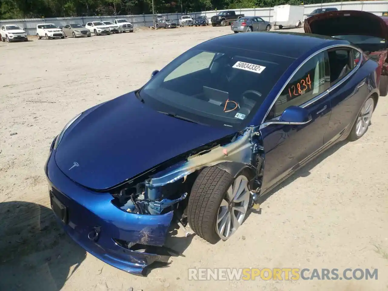 2 Photograph of a damaged car 5YJ3E1EA5LF661356 TESLA MODEL 3 2020