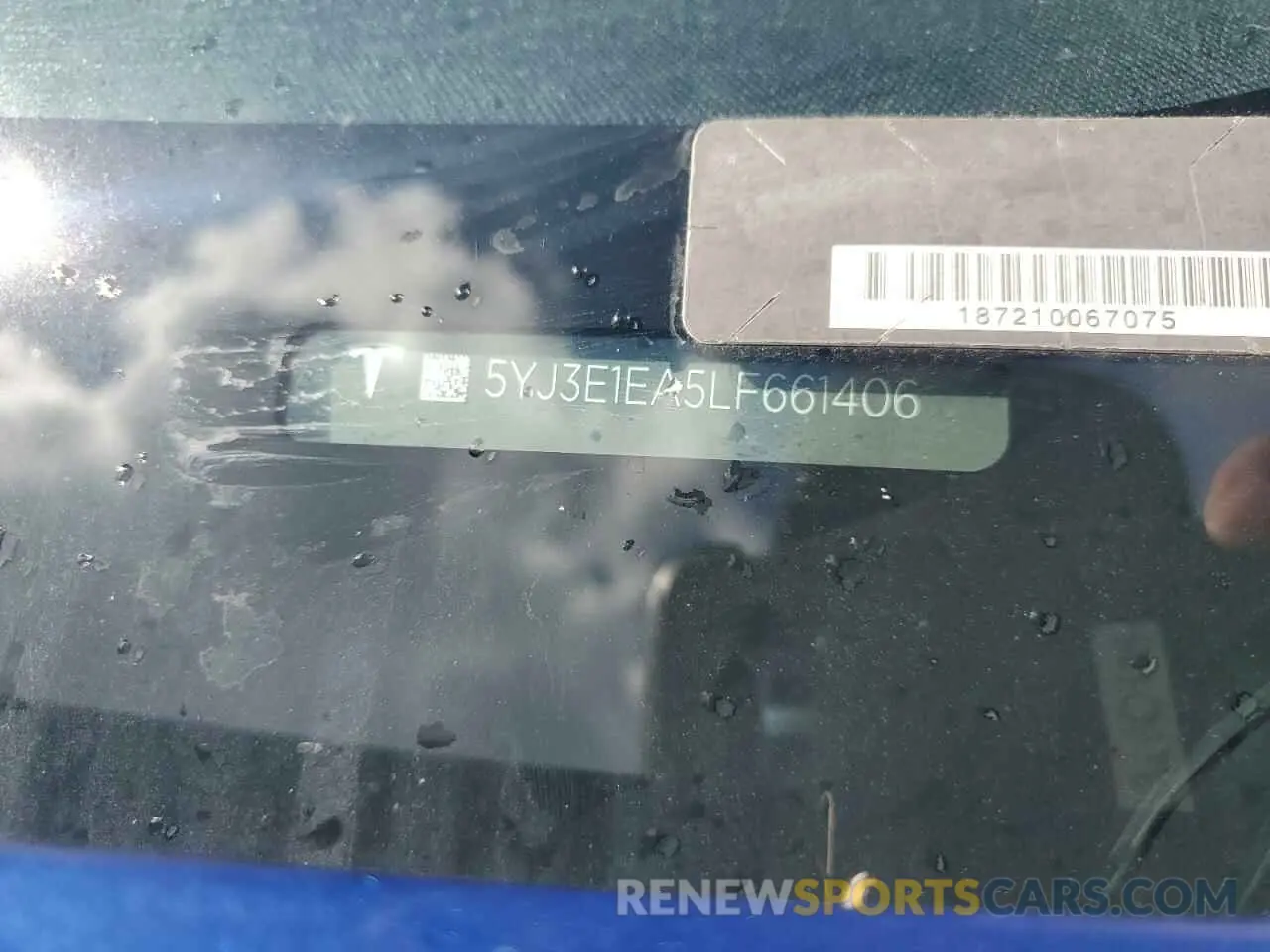 14 Photograph of a damaged car 5YJ3E1EA5LF661406 TESLA MODEL 3 2020