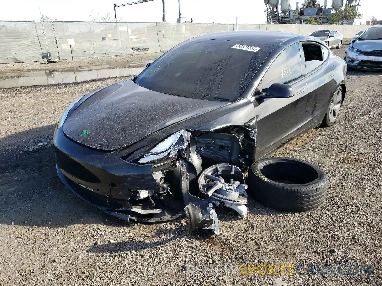 2 Photograph of a damaged car 5YJ3E1EA5LF704691 TESLA MODEL 3 2020