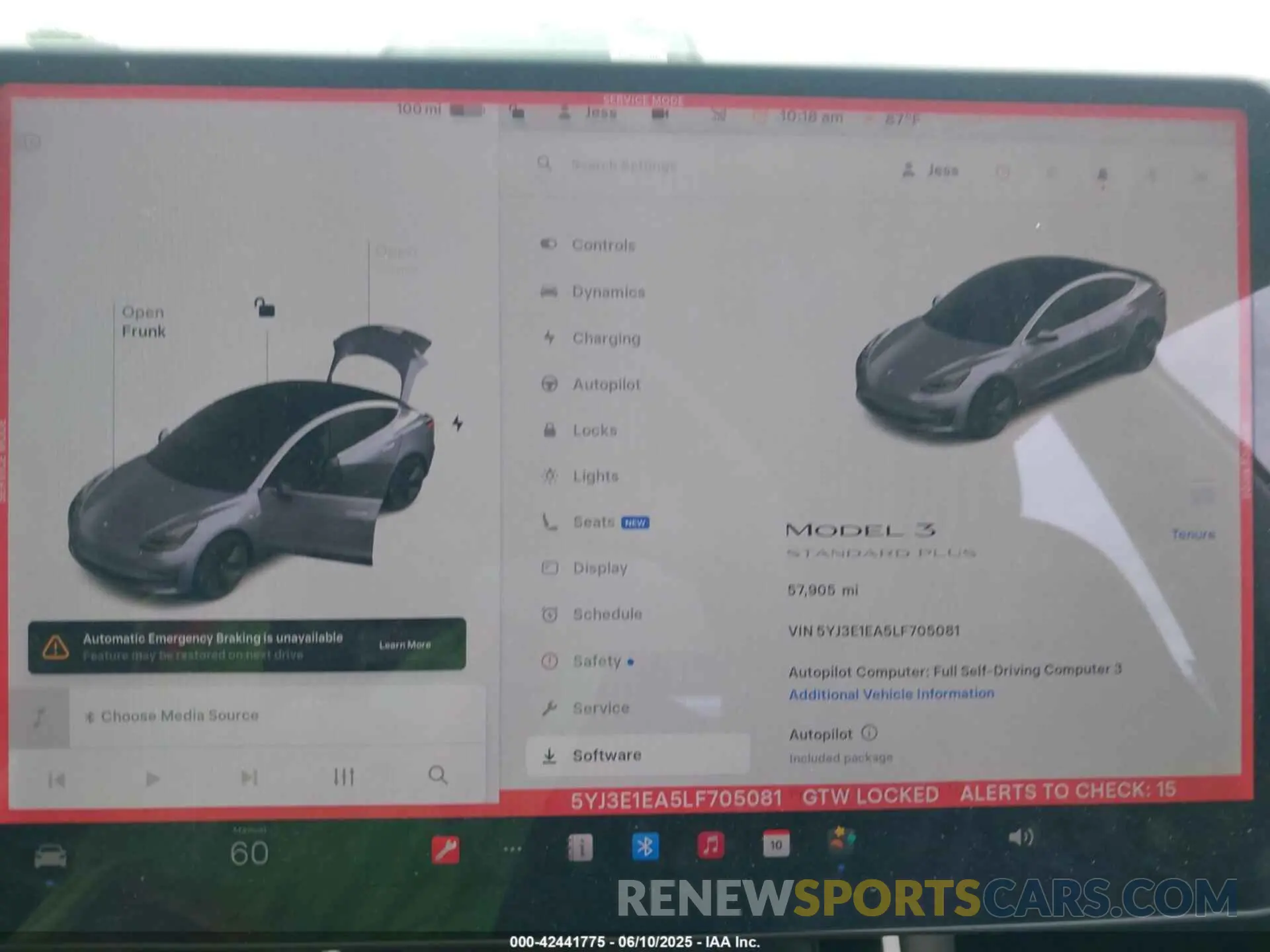 7 Photograph of a damaged car 5YJ3E1EA5LF705081 TESLA MODEL 3 2020