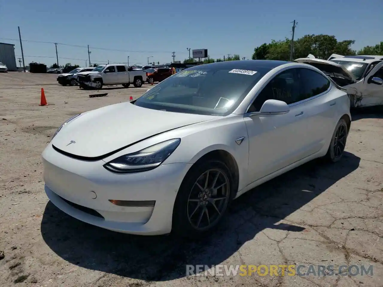 2 Photograph of a damaged car 5YJ3E1EA5LF706439 TESLA MODEL 3 2020