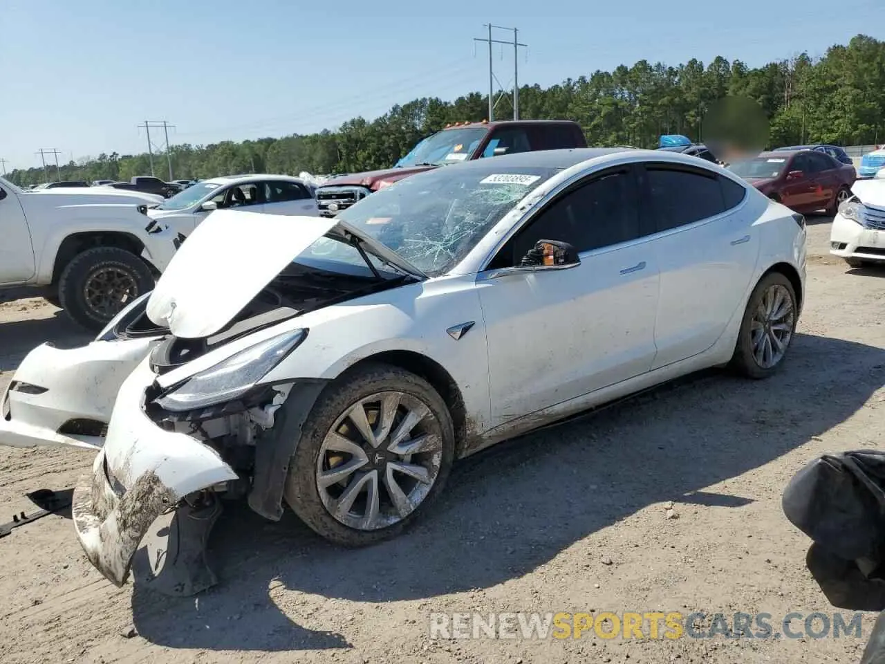 1 Photograph of a damaged car 5YJ3E1EA5LF708966 TESLA MODEL 3 2020