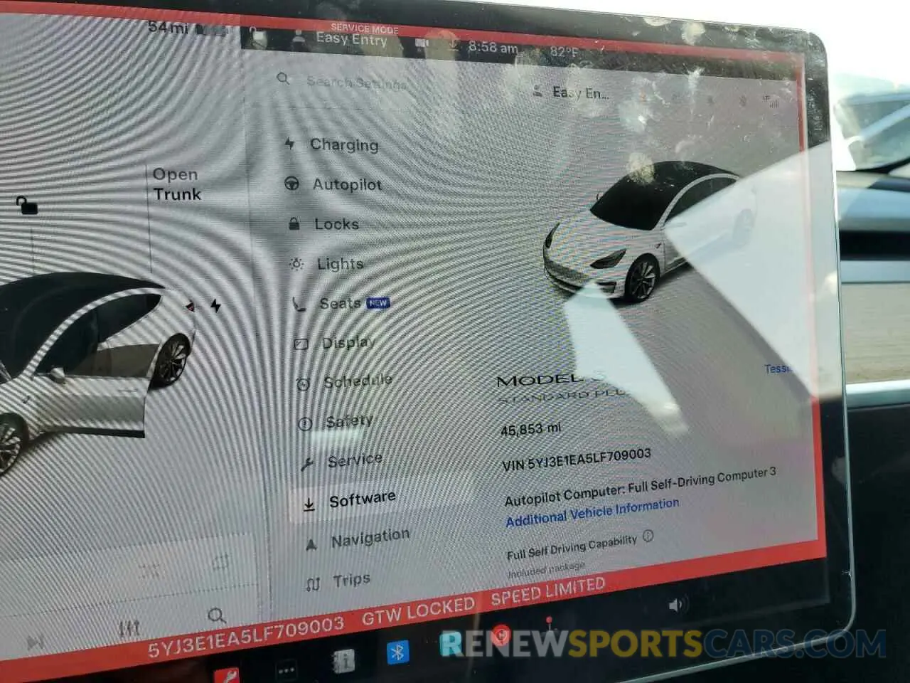 9 Photograph of a damaged car 5YJ3E1EA5LF709003 TESLA MODEL 3 2020