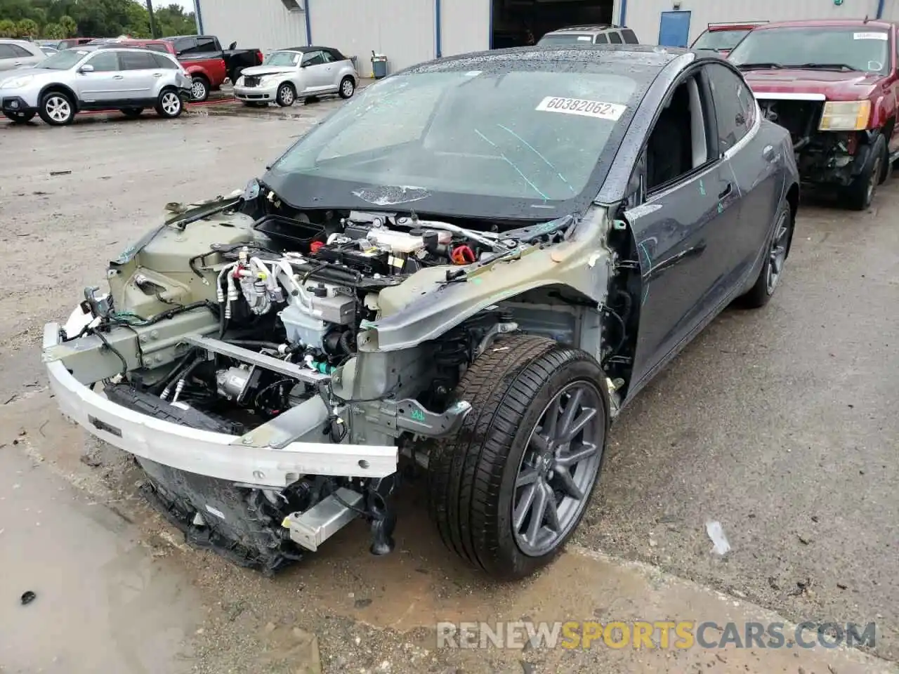 2 Photograph of a damaged car 5YJ3E1EA5LF739277 TESLA MODEL 3 2020