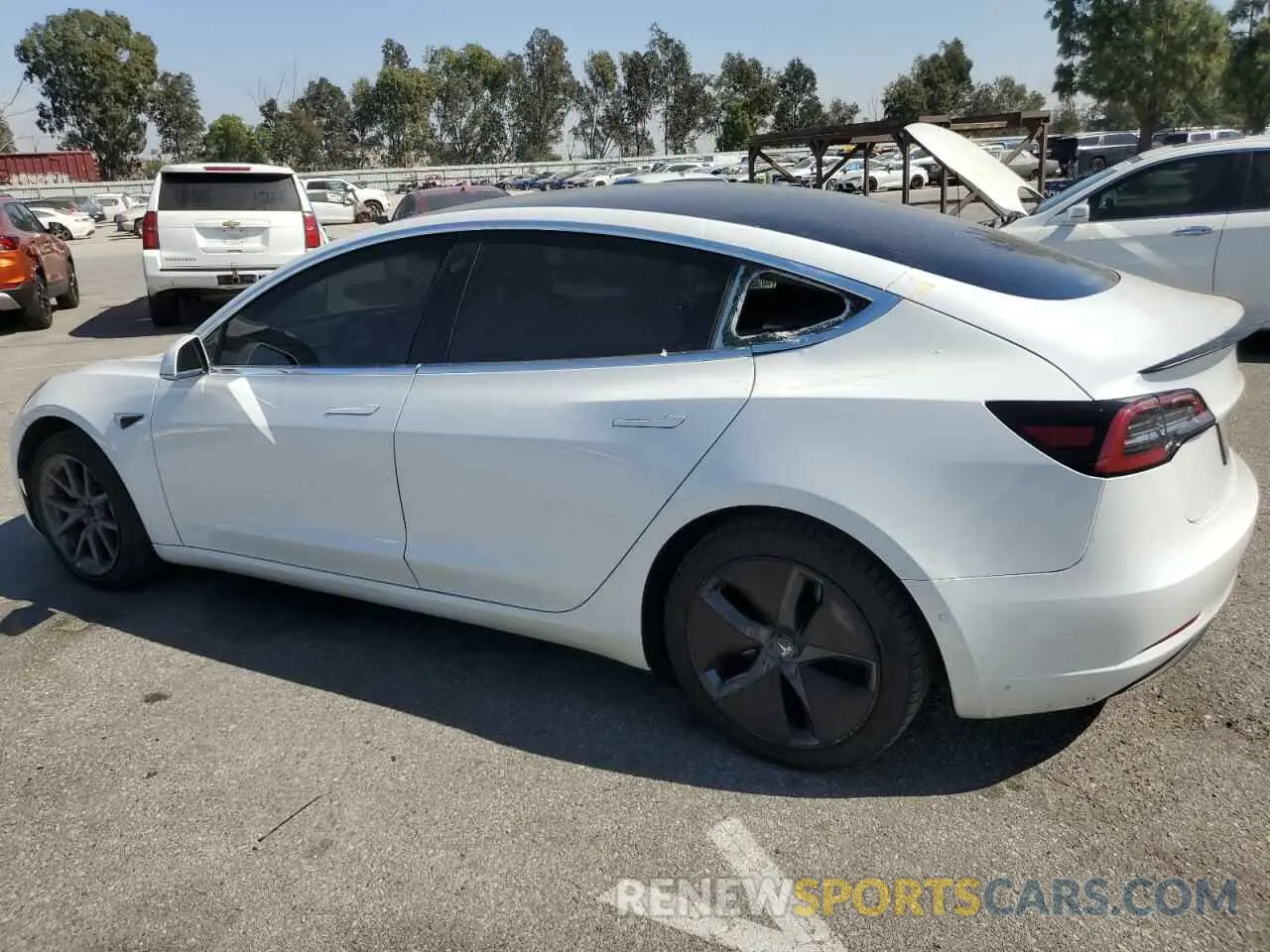 2 Photograph of a damaged car 5YJ3E1EA5LF740154 TESLA MODEL 3 2020
