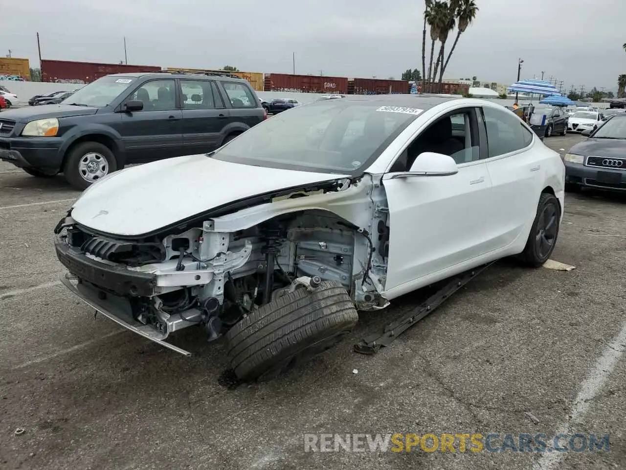 1 Photograph of a damaged car 5YJ3E1EA5LF747010 TESLA MODEL 3 2020