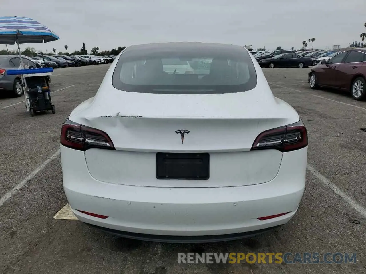 6 Photograph of a damaged car 5YJ3E1EA5LF747010 TESLA MODEL 3 2020