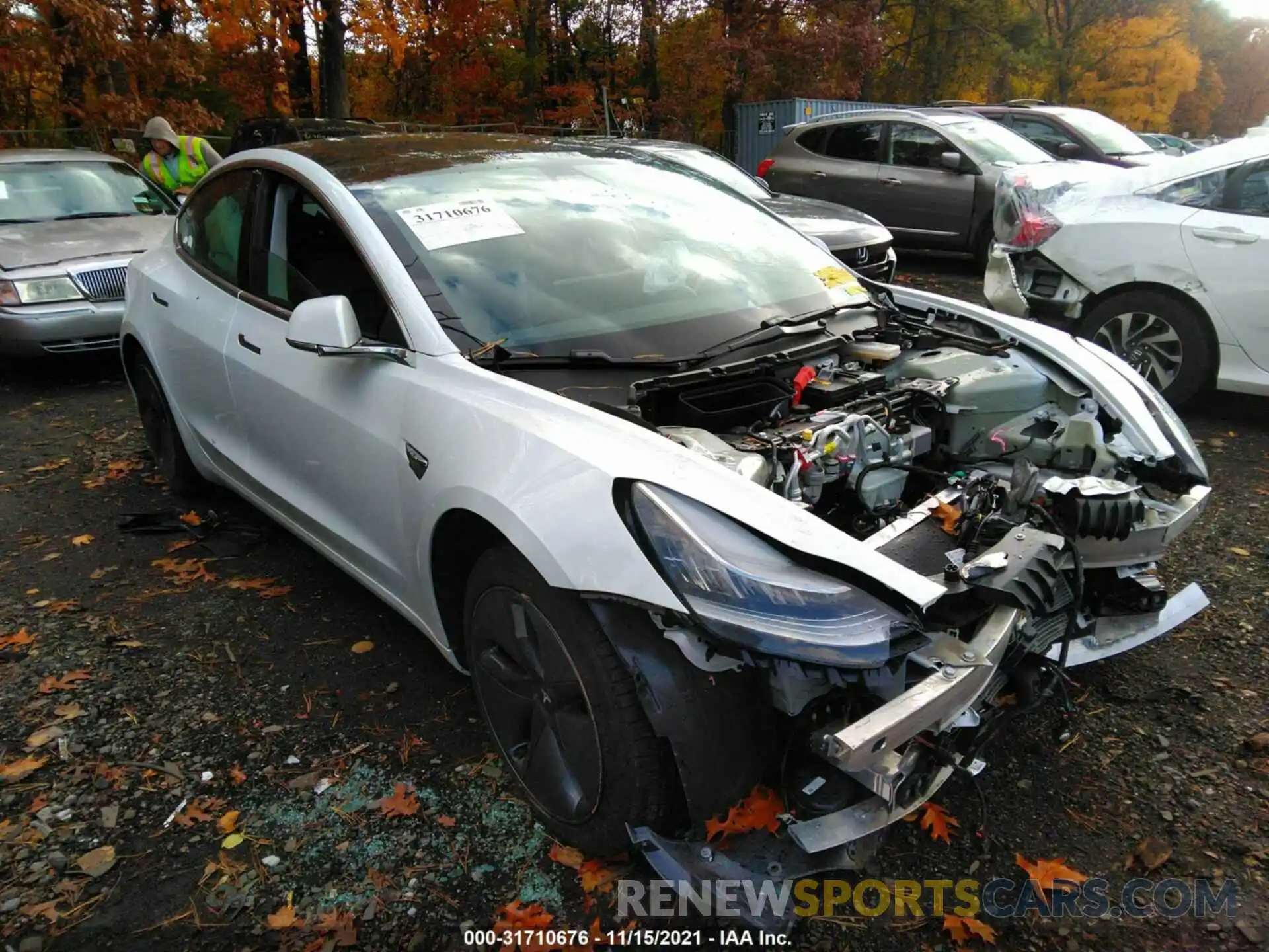 1 Photograph of a damaged car 5YJ3E1EA5LF747041 TESLA MODEL 3 2020