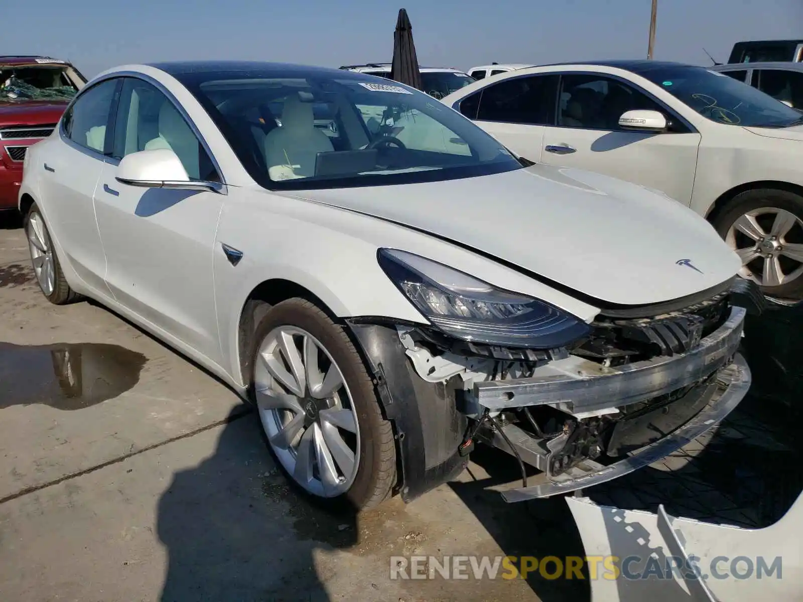 1 Photograph of a damaged car 5YJ3E1EA5LF786017 TESLA MODEL 3 2020