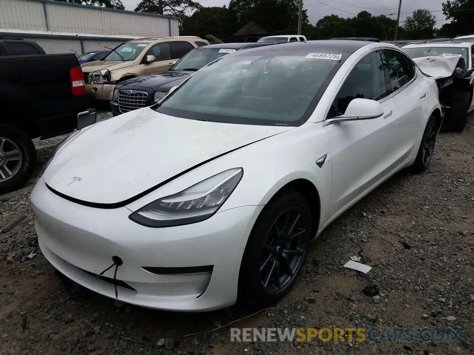 2 Photograph of a damaged car 5YJ3E1EA6LF504189 TESLA MODEL 3 2020