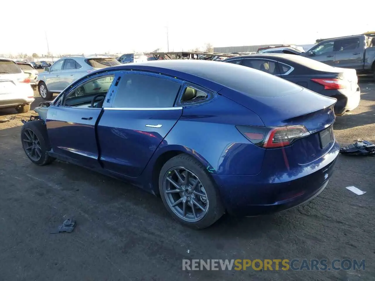 2 Photograph of a damaged car 5YJ3E1EA6LF615079 TESLA MODEL 3 2020