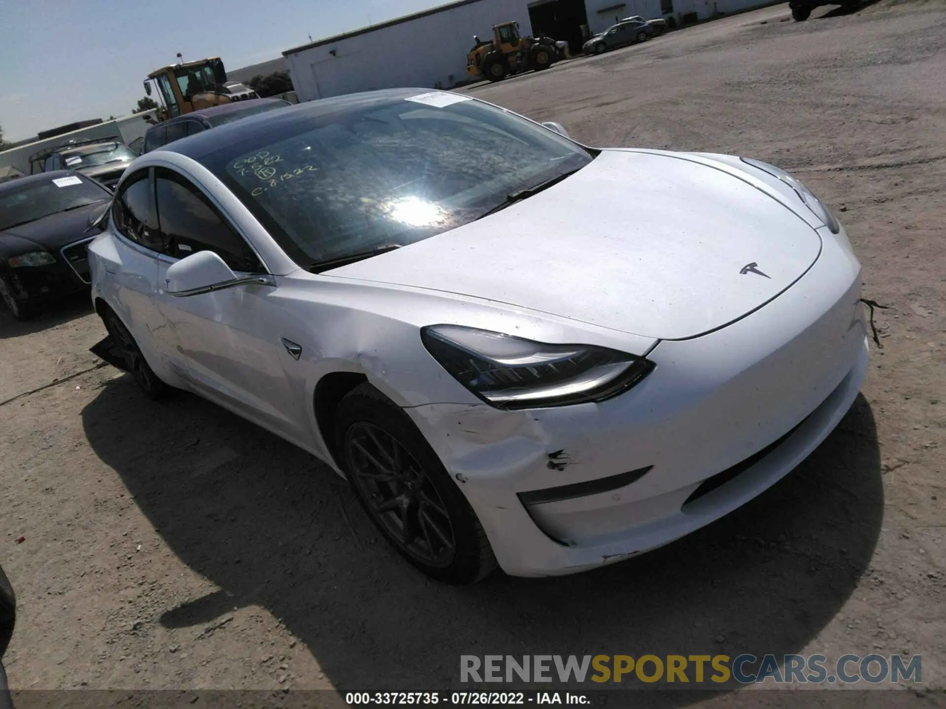 1 Photograph of a damaged car 5YJ3E1EA6LF615440 TESLA MODEL 3 2020