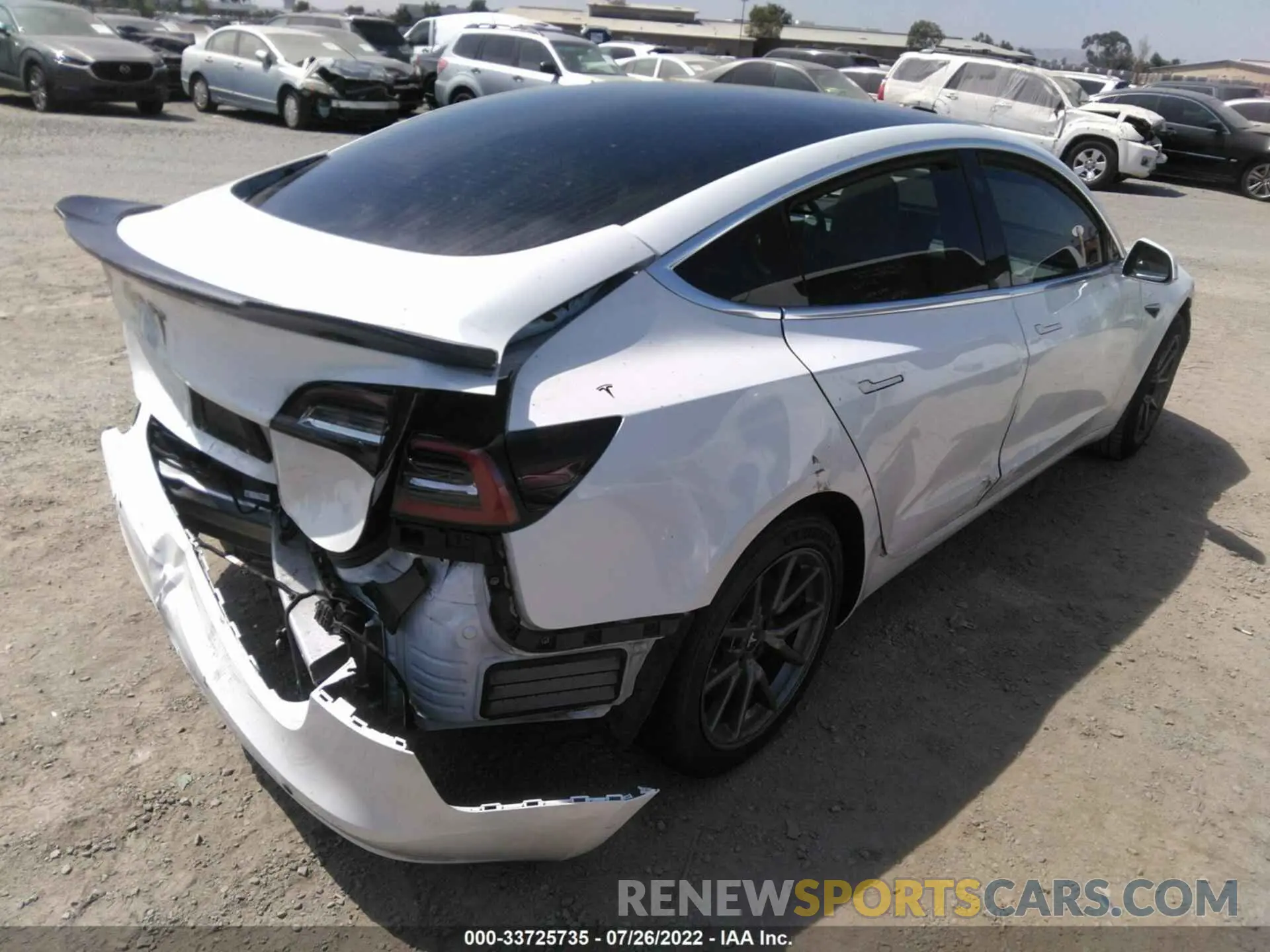 4 Photograph of a damaged car 5YJ3E1EA6LF615440 TESLA MODEL 3 2020