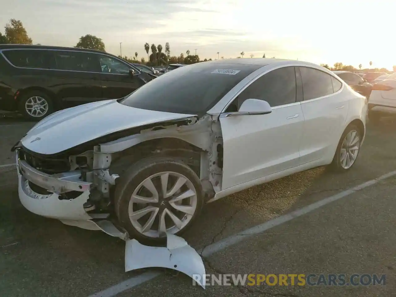 1 Photograph of a damaged car 5YJ3E1EA6LF615941 TESLA MODEL 3 2020