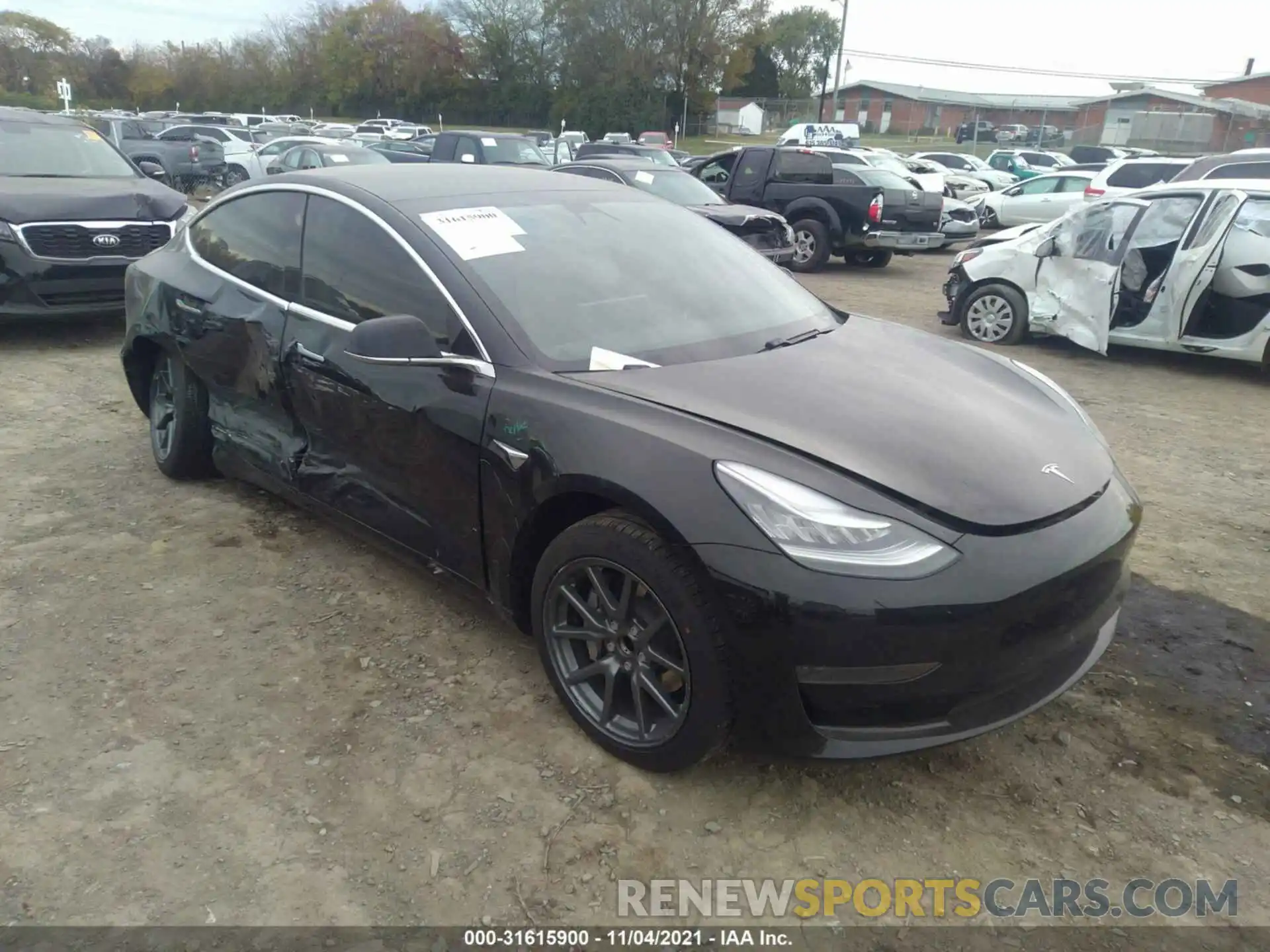 1 Photograph of a damaged car 5YJ3E1EA6LF631122 TESLA MODEL 3 2020