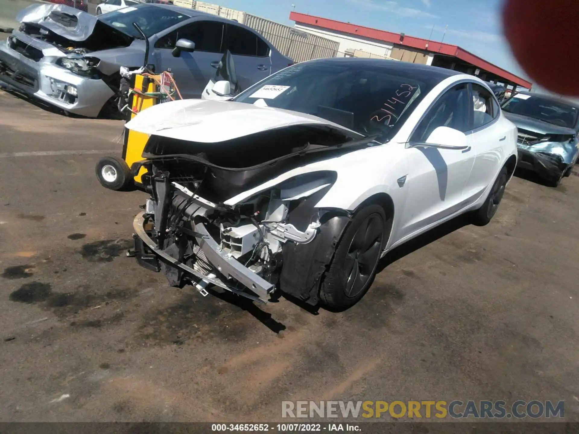 2 Photograph of a damaged car 5YJ3E1EA6LF631413 TESLA MODEL 3 2020