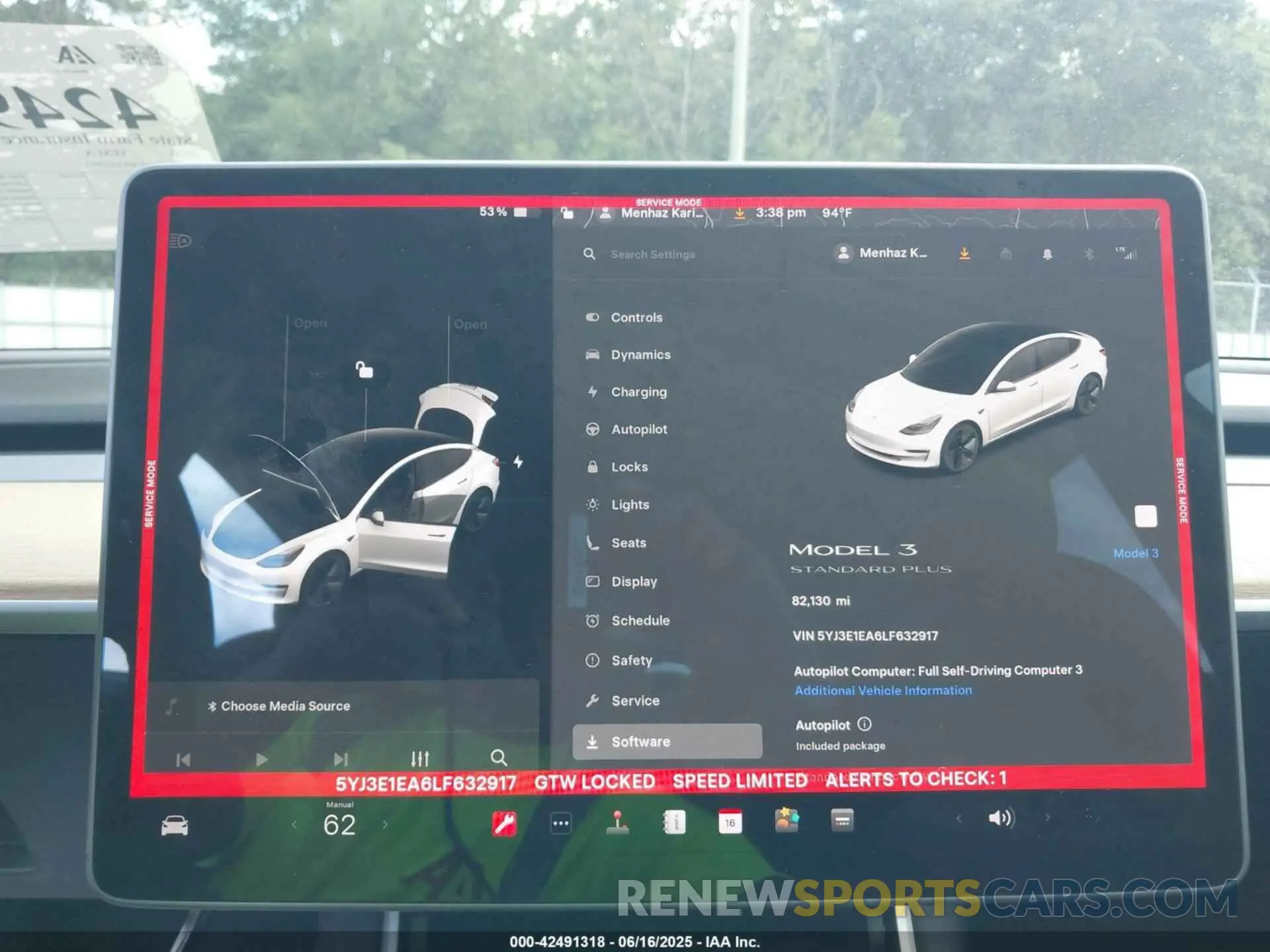 7 Photograph of a damaged car 5YJ3E1EA6LF632917 TESLA MODEL 3 2020