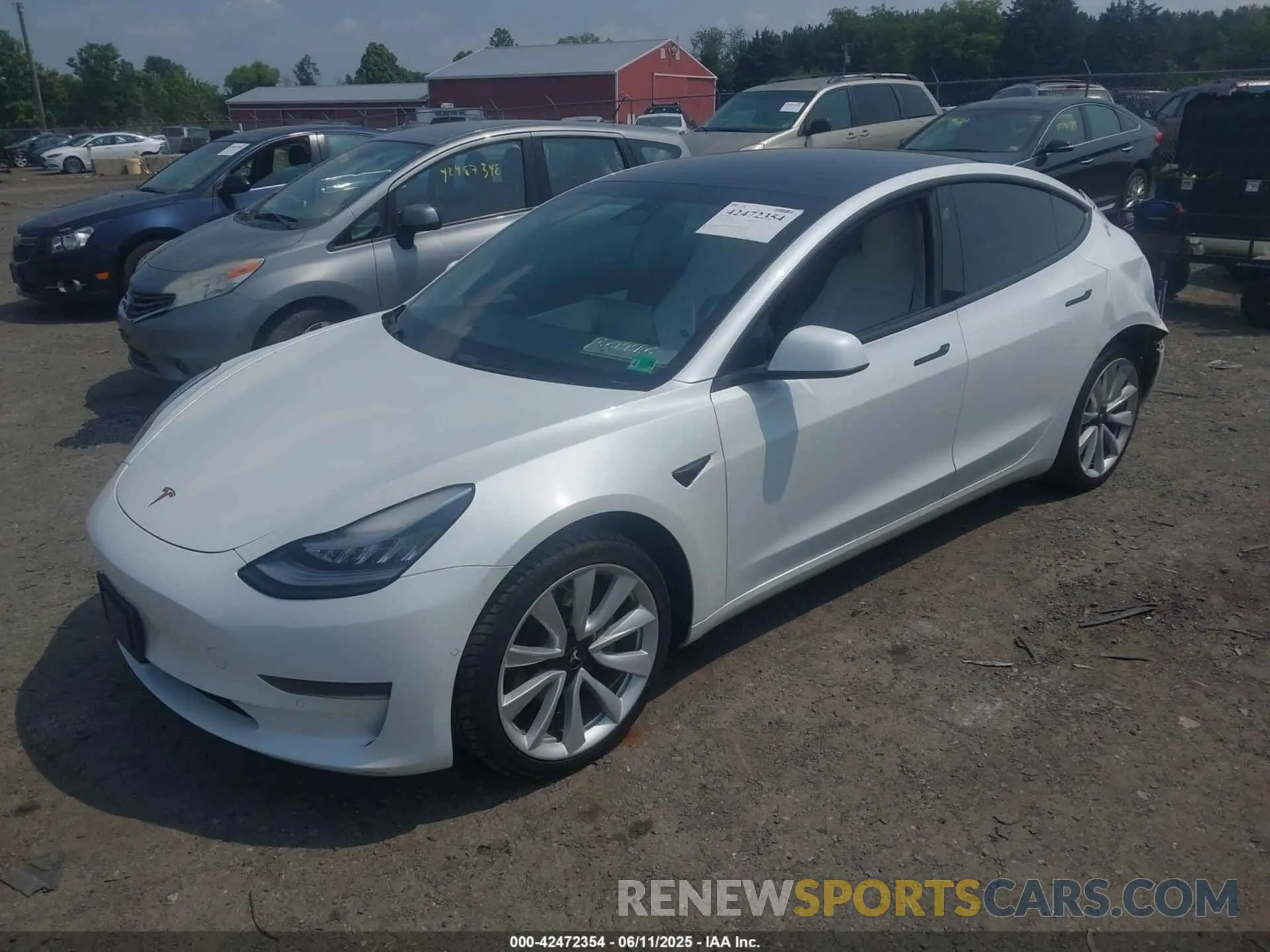 2 Photograph of a damaged car 5YJ3E1EA6LF635008 TESLA MODEL 3 2020