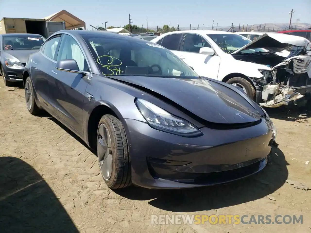 1 Photograph of a damaged car 5YJ3E1EA6LF643965 TESLA MODEL 3 2020