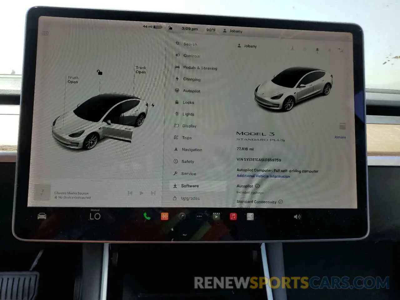 9 Photograph of a damaged car 5YJ3E1EA6LF659759 TESLA MODEL 3 2020