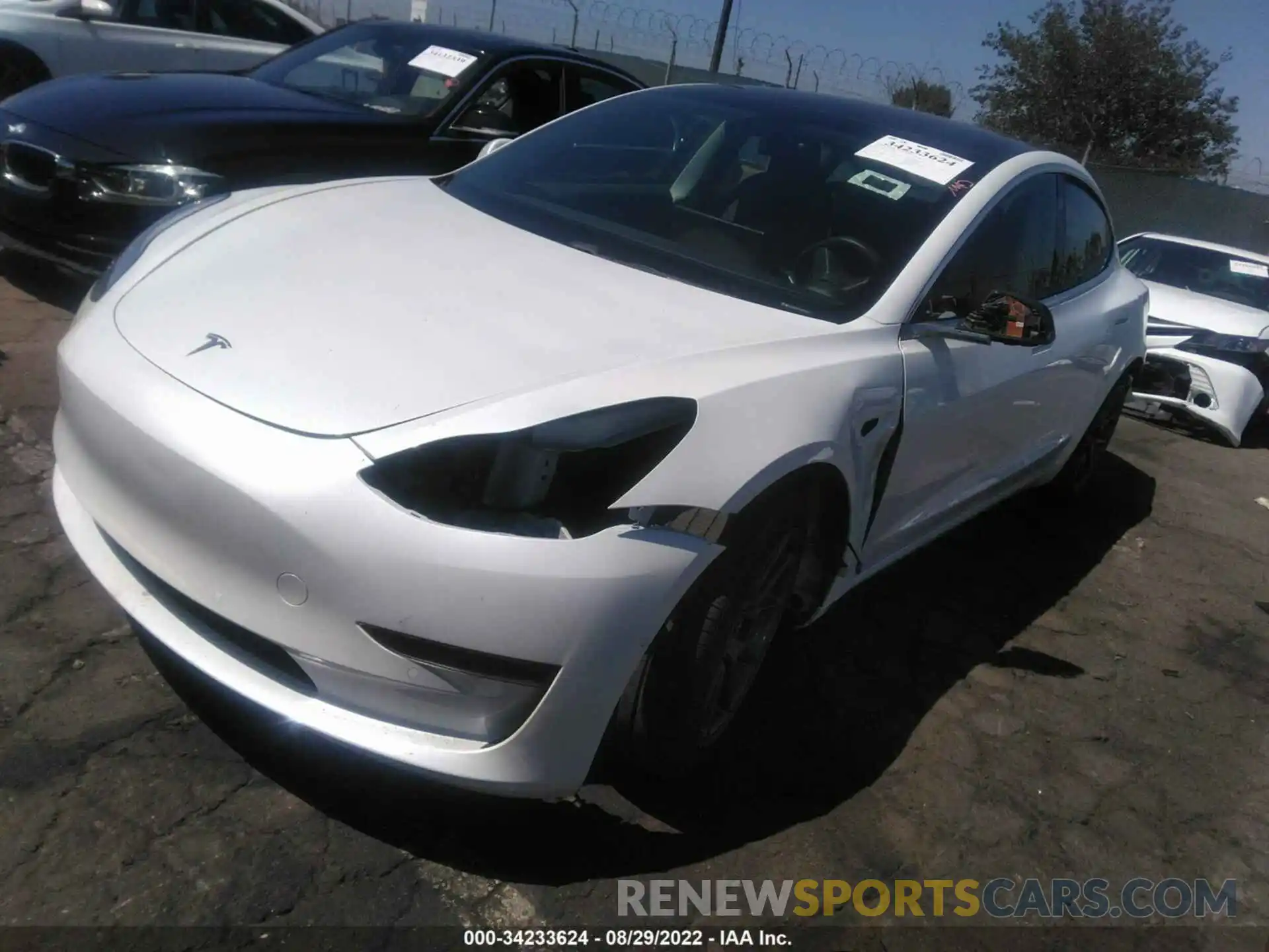 2 Photograph of a damaged car 5YJ3E1EA6LF659809 TESLA MODEL 3 2020