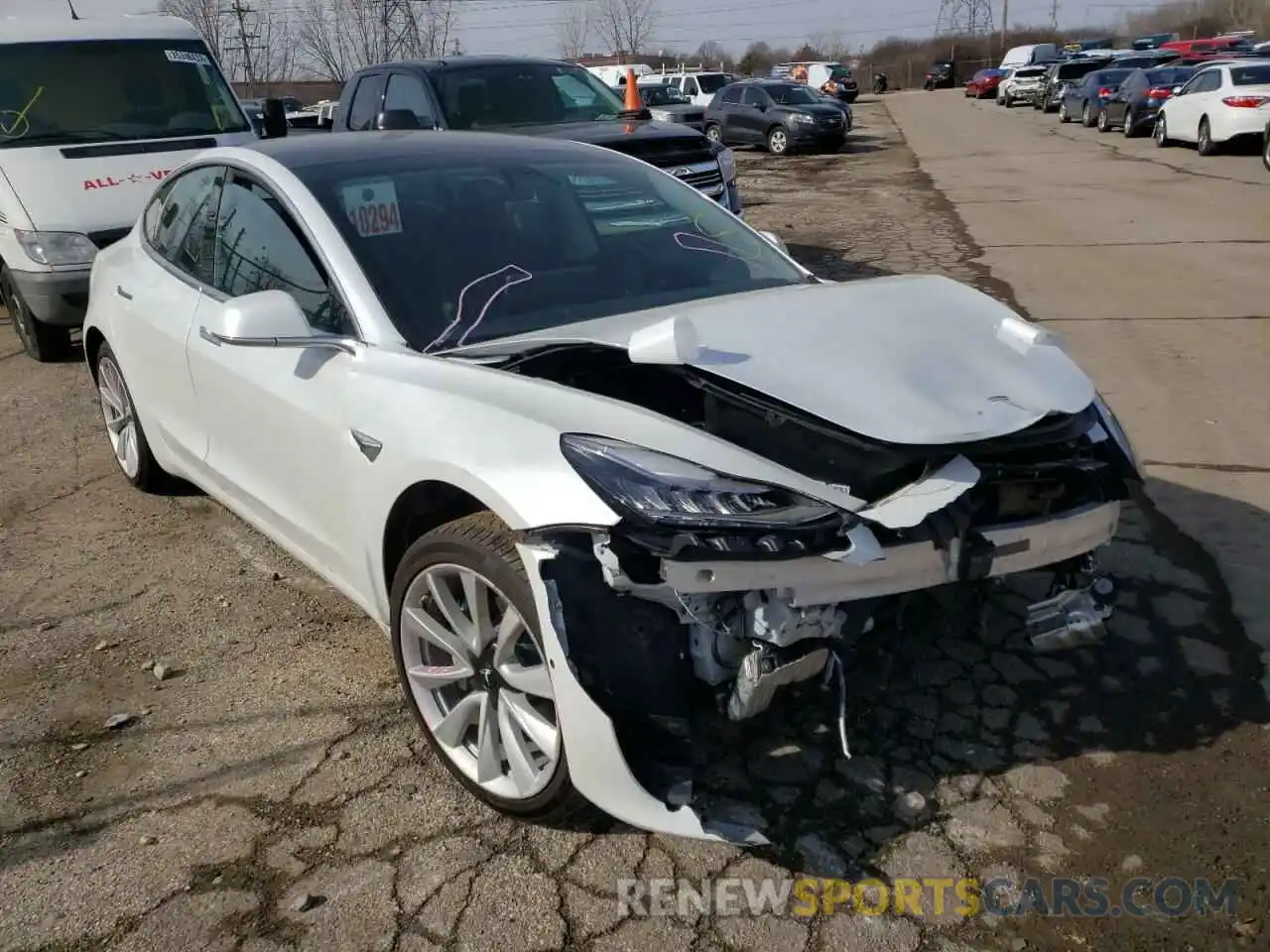 1 Photograph of a damaged car 5YJ3E1EA6LF661625 TESLA MODEL 3 2020