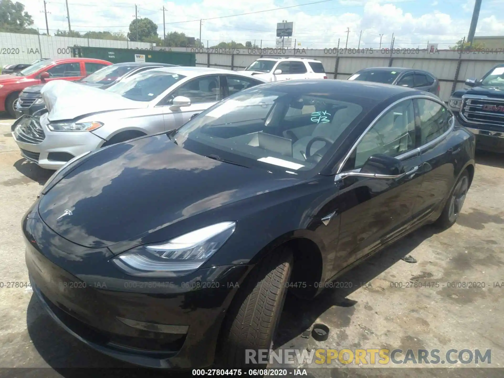 2 Photograph of a damaged car 5YJ3E1EA6LF662015 TESLA MODEL 3 2020