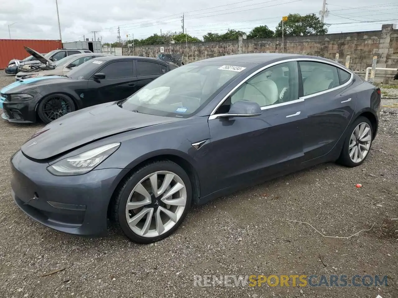 1 Photograph of a damaged car 5YJ3E1EA6LF662600 TESLA MODEL 3 2020