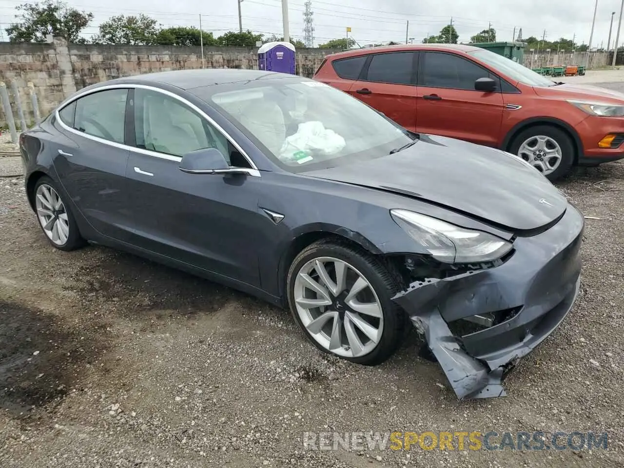 4 Photograph of a damaged car 5YJ3E1EA6LF662600 TESLA MODEL 3 2020