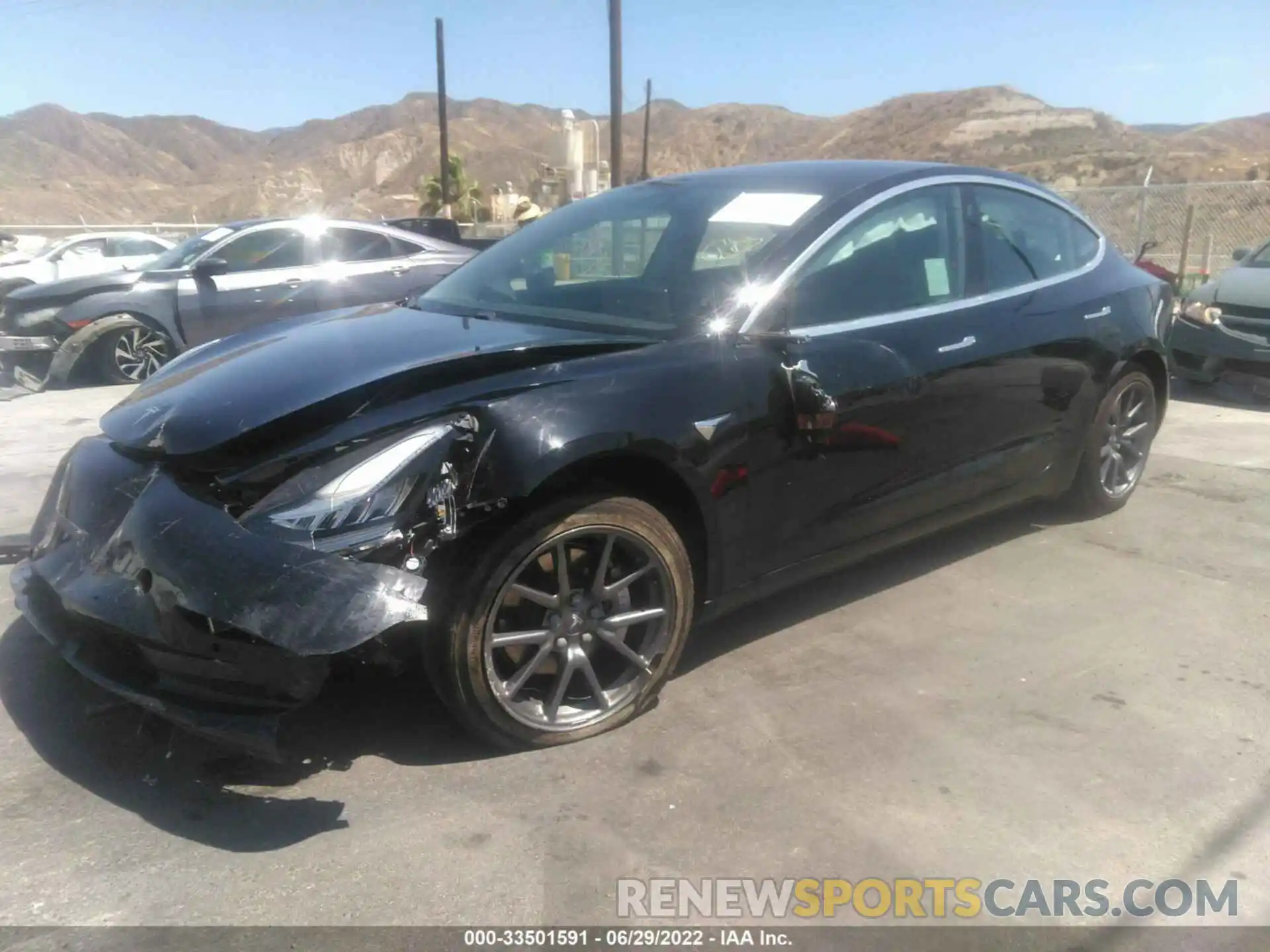 2 Photograph of a damaged car 5YJ3E1EA6LF704442 TESLA MODEL 3 2020