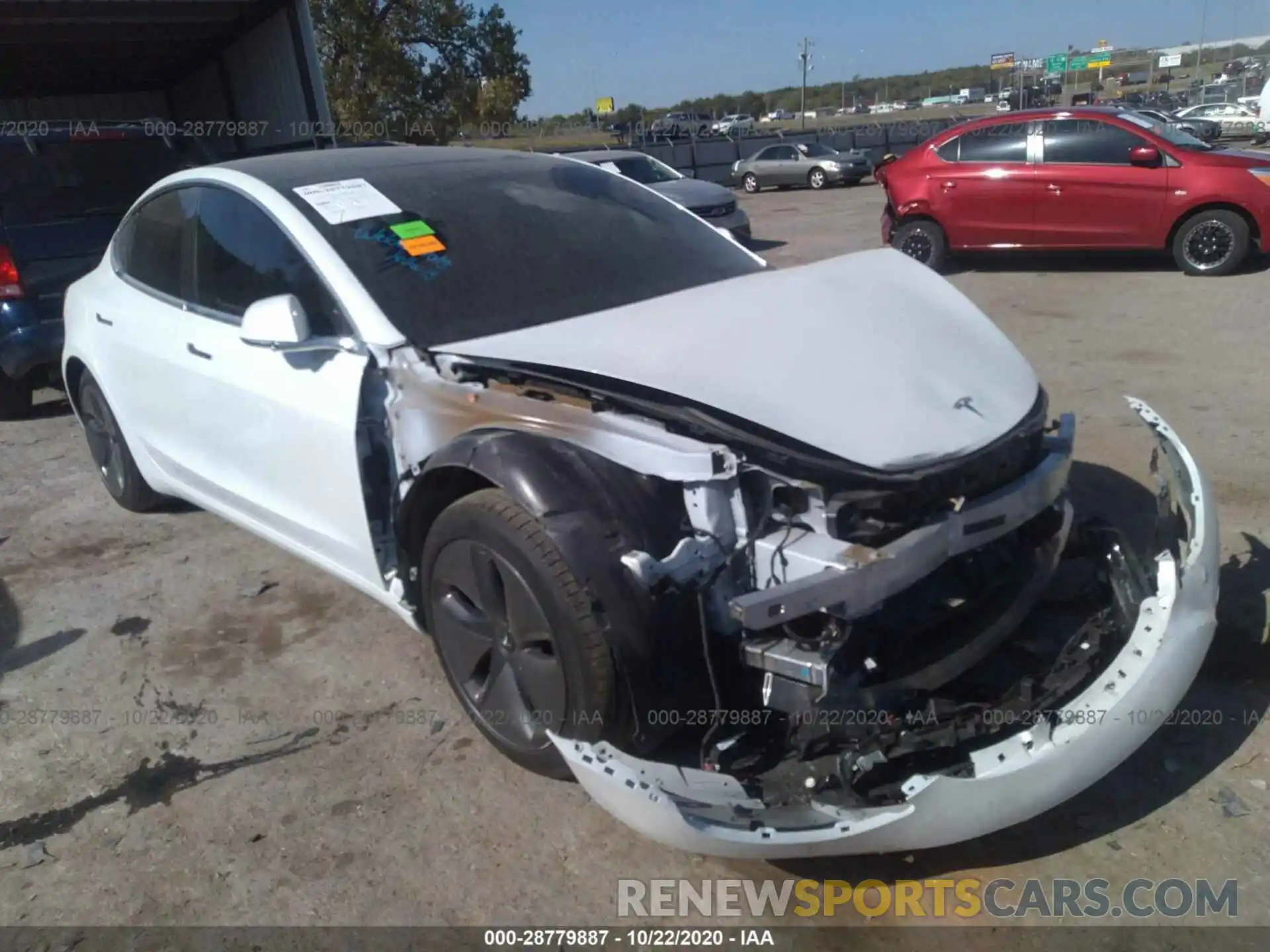 1 Photograph of a damaged car 5YJ3E1EA6LF737523 TESLA MODEL 3 2020