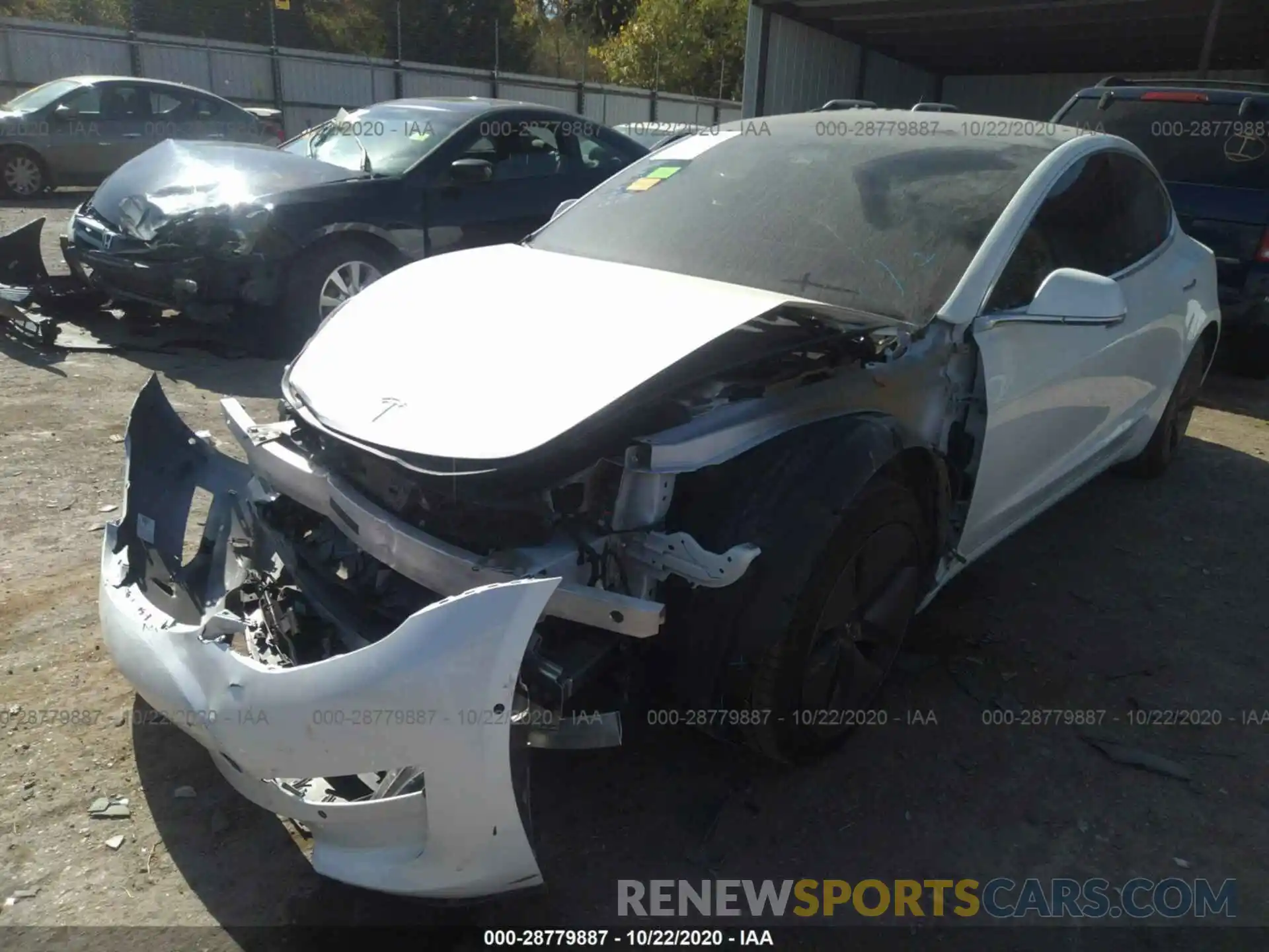 2 Photograph of a damaged car 5YJ3E1EA6LF737523 TESLA MODEL 3 2020