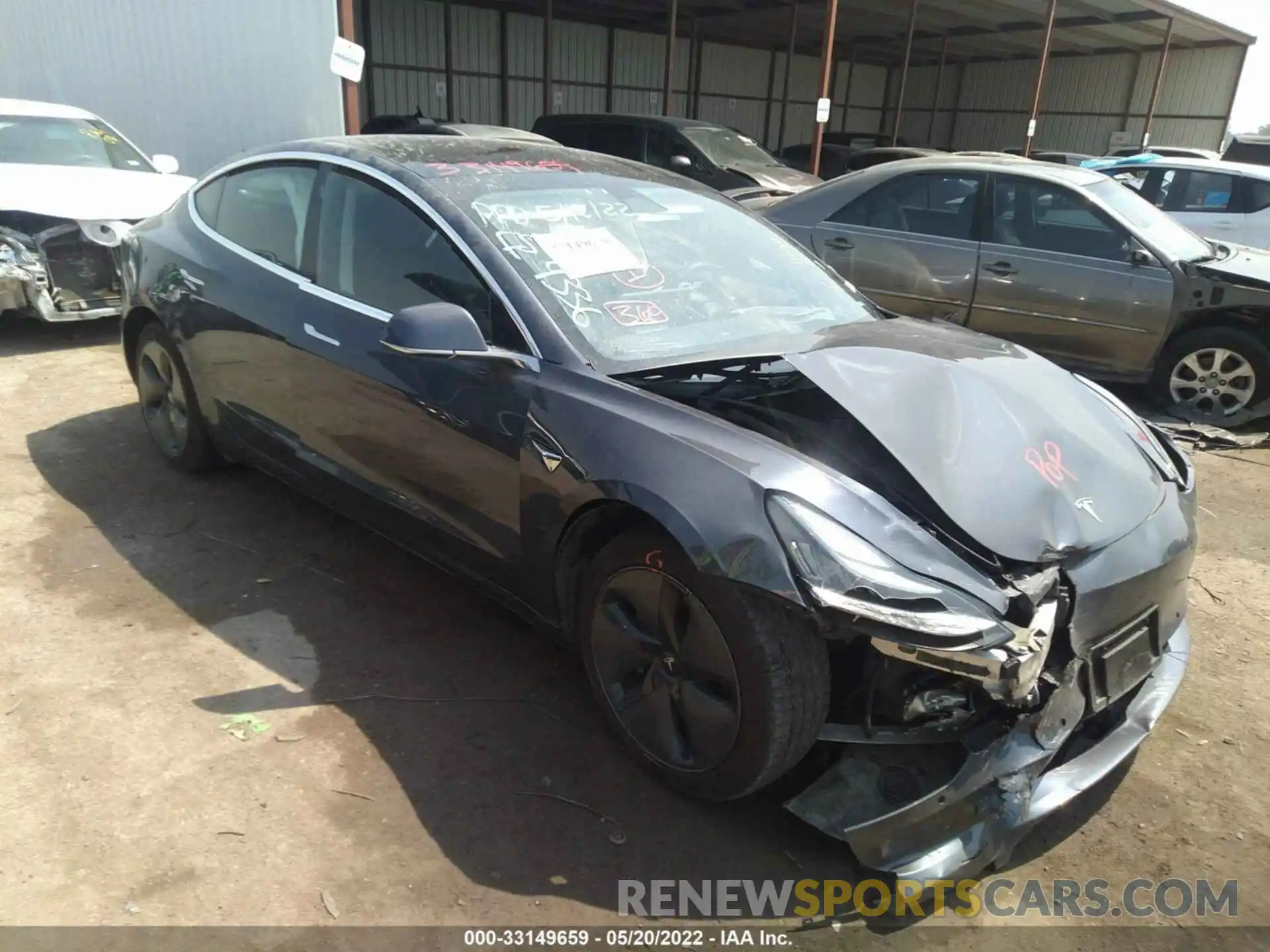 1 Photograph of a damaged car 5YJ3E1EA6LF739336 TESLA MODEL 3 2020