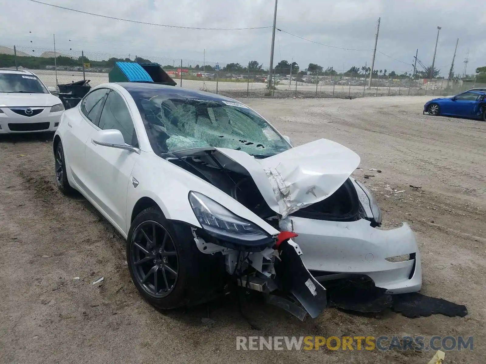 1 Photograph of a damaged car 5YJ3E1EA6LF740549 TESLA MODEL 3 2020