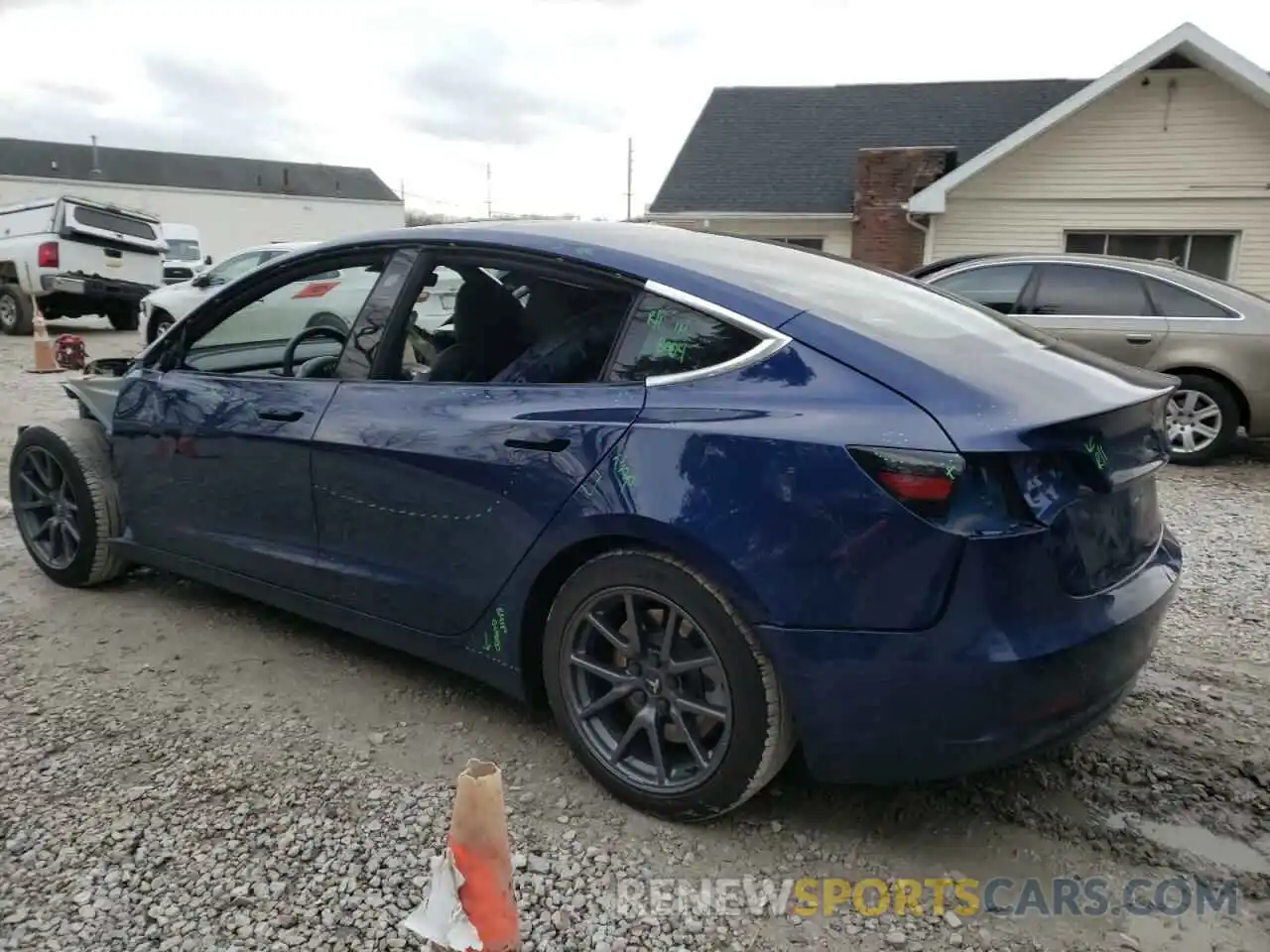 2 Photograph of a damaged car 5YJ3E1EA6LF785040 TESLA MODEL 3 2020