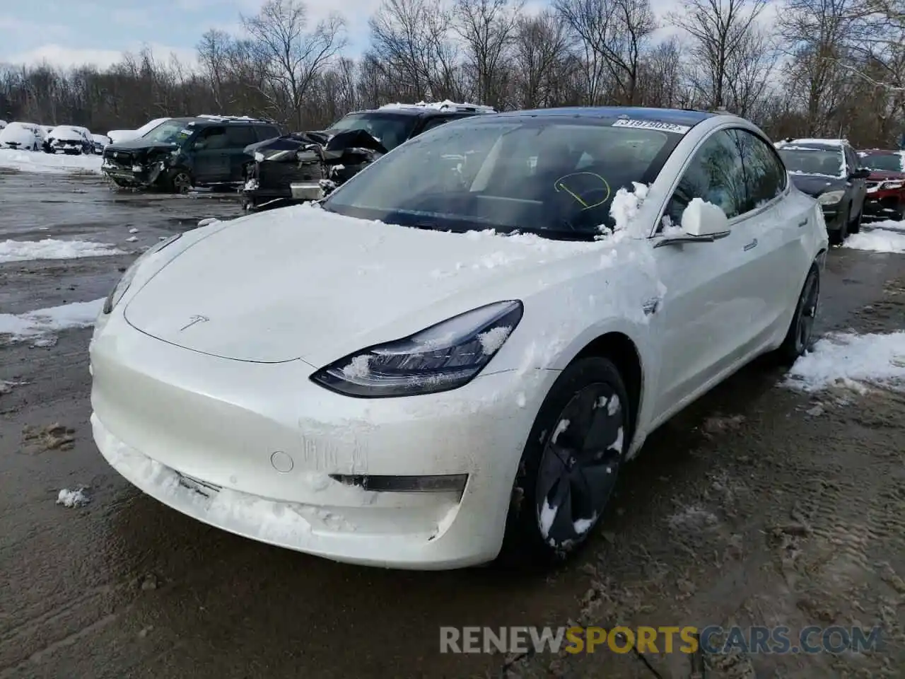 2 Photograph of a damaged car 5YJ3E1EA6LF785149 TESLA MODEL 3 2020