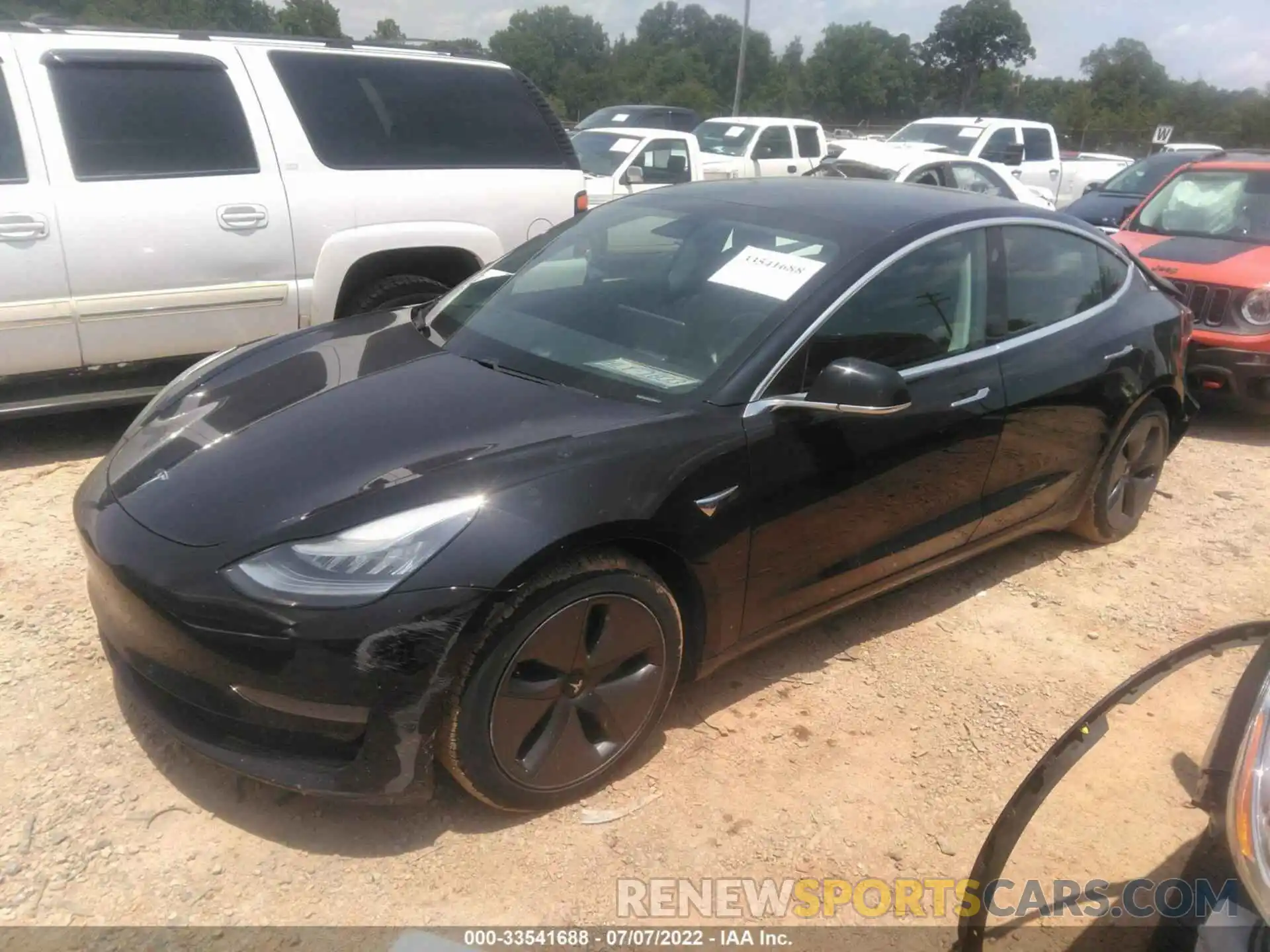 2 Photograph of a damaged car 5YJ3E1EA6LF796569 TESLA MODEL 3 2020