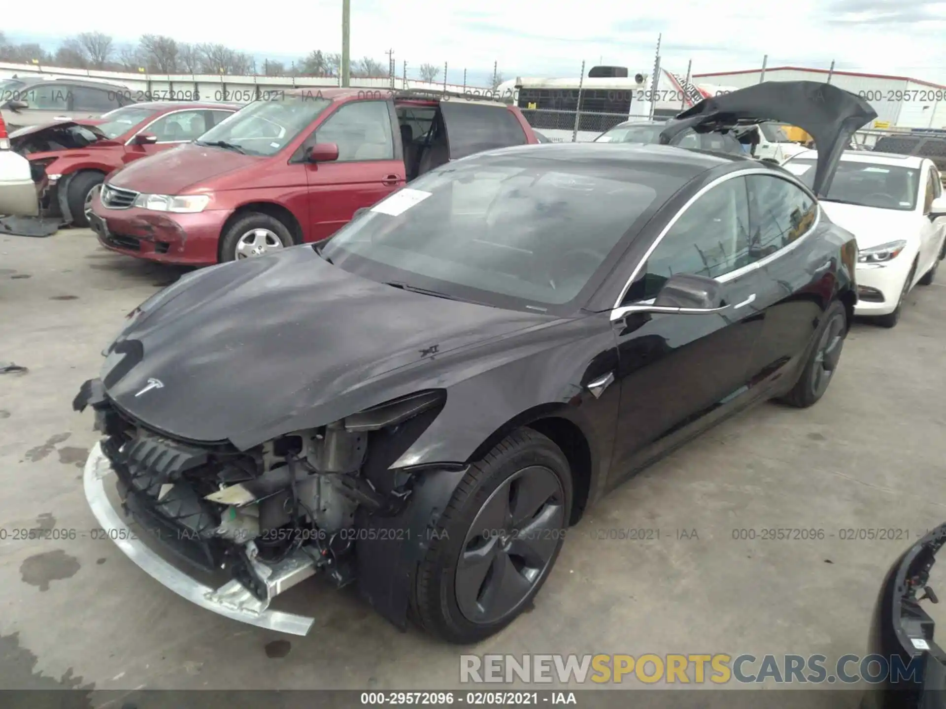 2 Photograph of a damaged car 5YJ3E1EA6LF798886 TESLA MODEL 3 2020