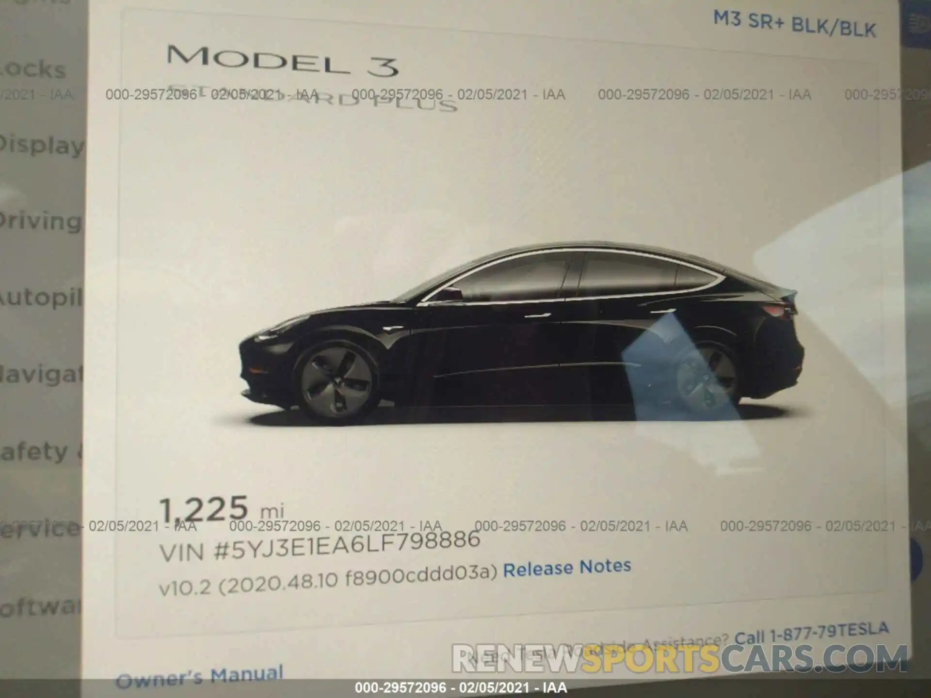 7 Photograph of a damaged car 5YJ3E1EA6LF798886 TESLA MODEL 3 2020