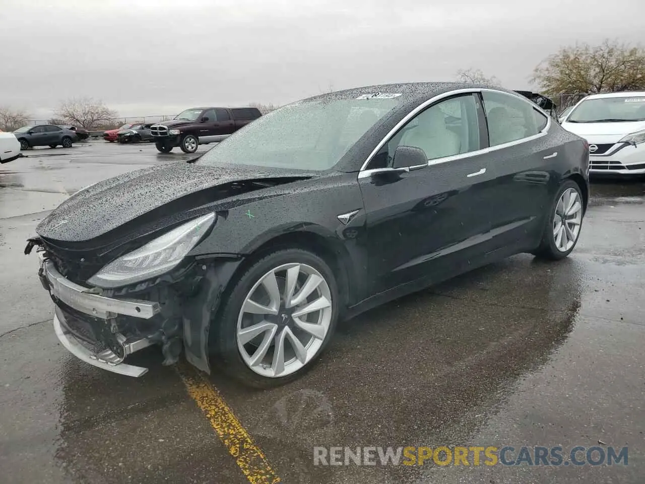 1 Photograph of a damaged car 5YJ3E1EA6LF806744 TESLA MODEL 3 2020