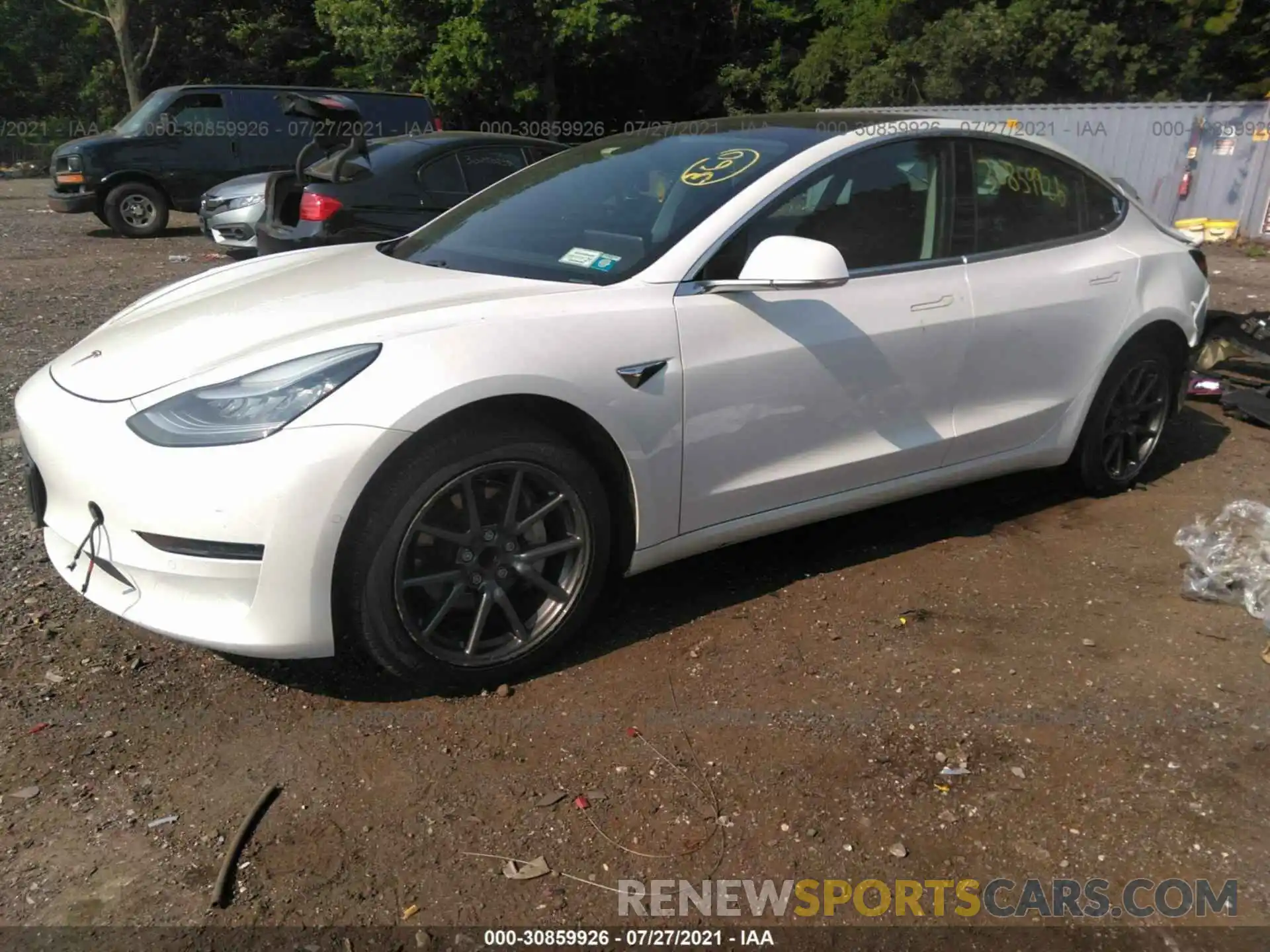 2 Photograph of a damaged car 5YJ3E1EA7LF504542 TESLA MODEL 3 2020