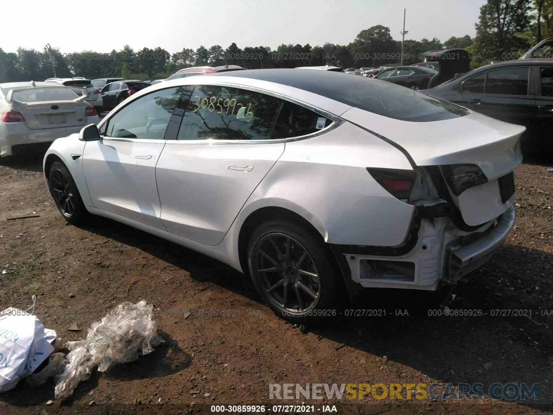 3 Photograph of a damaged car 5YJ3E1EA7LF504542 TESLA MODEL 3 2020